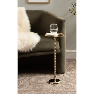 Kate and Laurel Ropa Metal Pedestal Table and Plant Stand