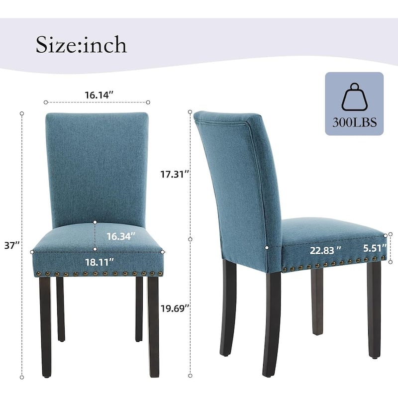 Set of 2 Upholstered Parsons Diner Room Chair for Living Room, Dining Room