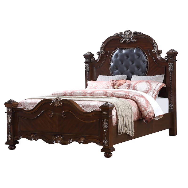 Destiny Contemporary Cherry Wood Bedroom Set