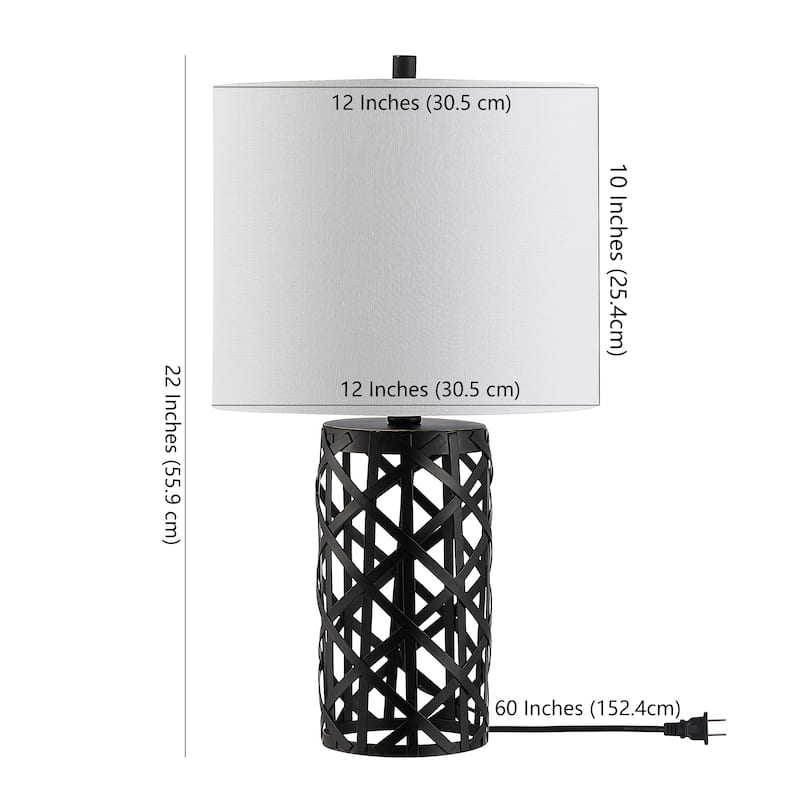 SAFAVIEH Lighting Gill 22-inch Iron Table Lamp - 11" x 11" x 22" - 11Wx11Dx22H