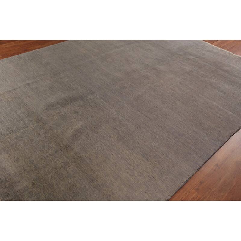 Gabbeh Modern Area Rug Hand-Knotted Contemporary Wool Carpet - 6'11" x 9'7"