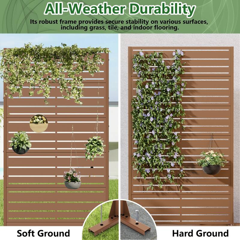 Outdoor Privacy Screen Metal Privacy Screen Panel Free Standing