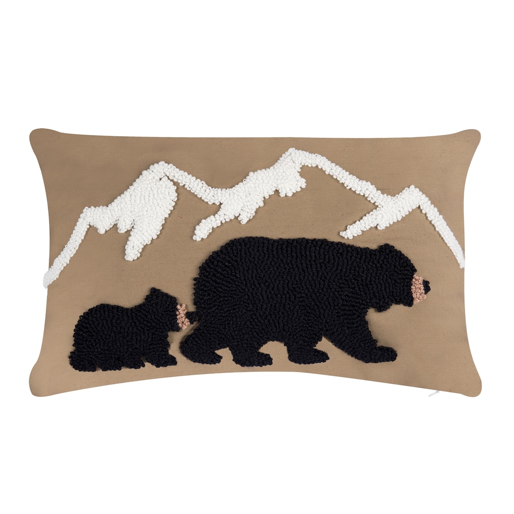 Bear Mountain Hooked Pillow
