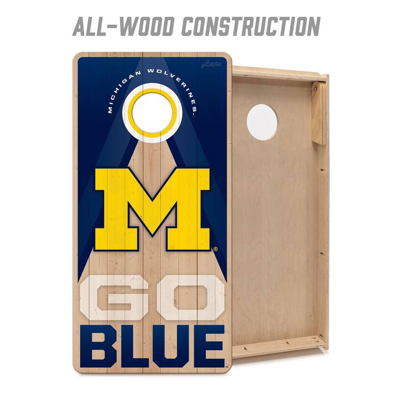 Michigan Wolverines NCAA 2x4 Professional Cornhole Board Set