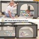 preview thumbnail 4 of 5, Infant 79"x79" 4-Panel Baby Playpen Spacious & Secure Foldable Playard Grey
