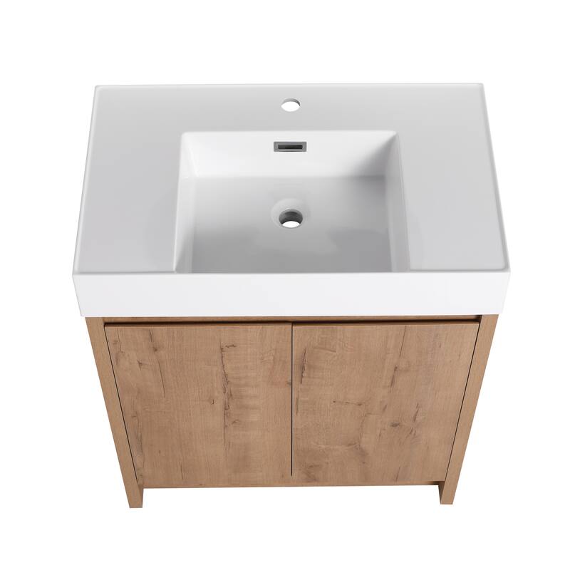 Beingnext 24"/30"/48"/60" Bathroom Vanity with Sink, Freestanding Bathroom Vanity with Soft Close Door