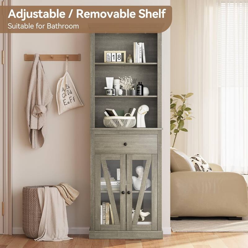 Tall Bathroom Cabinet Storage, Storage Cabinet with Drawers