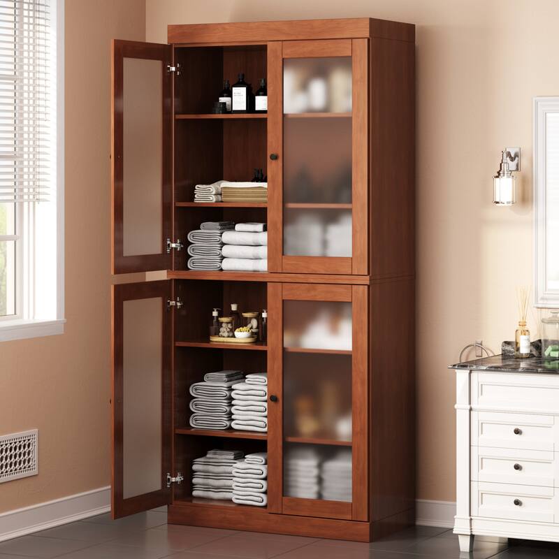 100% Solid Wood 32" Bathroom Cabinet with Optional Doors by Palace Imports