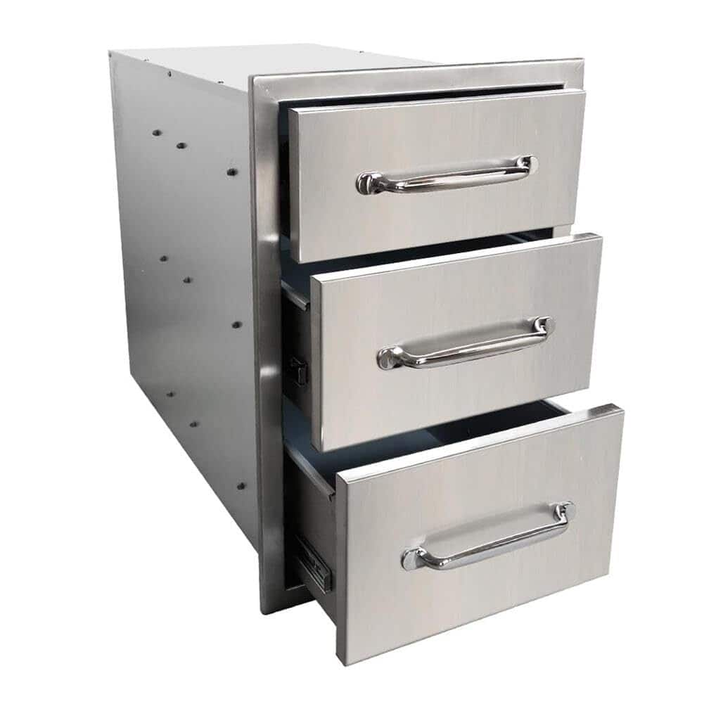 Stainless Steel Outdoor Kitchen Drawers with Smooth Sliding Rails