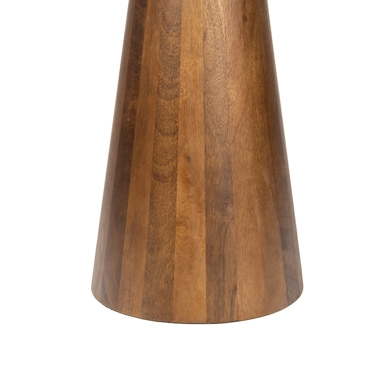 Kaito 18" Round Marble/Wood Accent Table - 15.75L x 15.75W x 18H