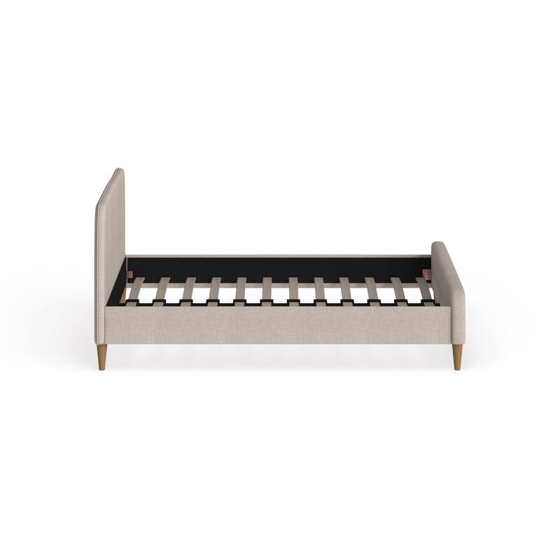 Mid-Century Fabric Upholstered Platform Bed by Baxton Studio