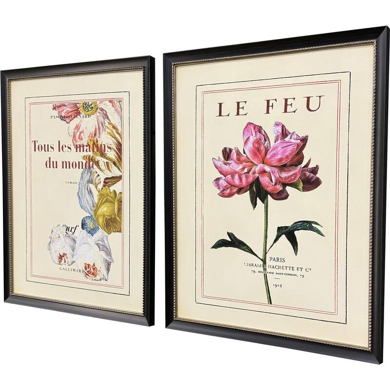 Paragon Le Fleur I Framed Art - Set of 2