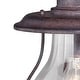 preview thumbnail 8 of 7, Dockside 1 Light Bronze Coastal Outdoor Lantern Pendant Clear Glass - 8-in W x 14.75-in H x 8-in D