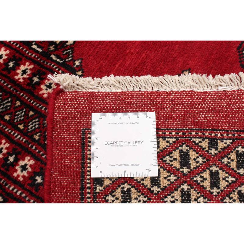 ECARPETGALLERY Hand-knotted Finest Peshawar Bokhara Dark Red Wool Rug - 8'11 x 12'0