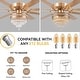 preview thumbnail 39 of 53, 52/62/72 Inch Crystal Fandelier Ceiling Fan with Lights and Remote, Reversible Motor