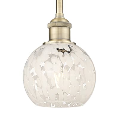 Innovations Lighting 616-1S 8 6 White Mouchette Pendant White