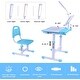 preview thumbnail 5 of 19, Kids Art Desk Drafting Table Desk Set with Adjustable Height, 40-Degree Tiltable Children Desktop, LED Light, Bookstand