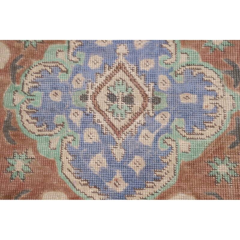 Overdyed Vintage Tabriz Persian Vintage Rug Hand-Knotted Wool Carpet - 6'5"x 9'1"