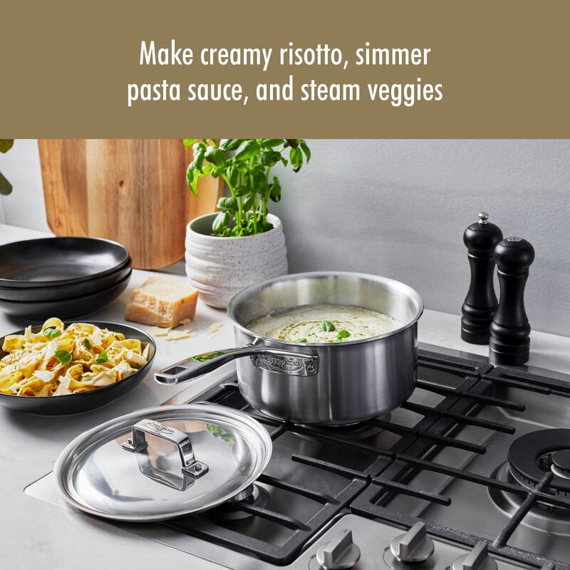 DEMEYERE Essential 5-ply Stainless Steel Saucepan with Lid