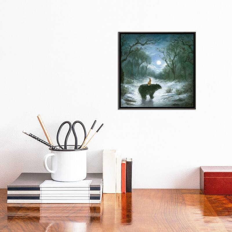 iCanvas "Isabella And The Bear" by David Joaquin Framed