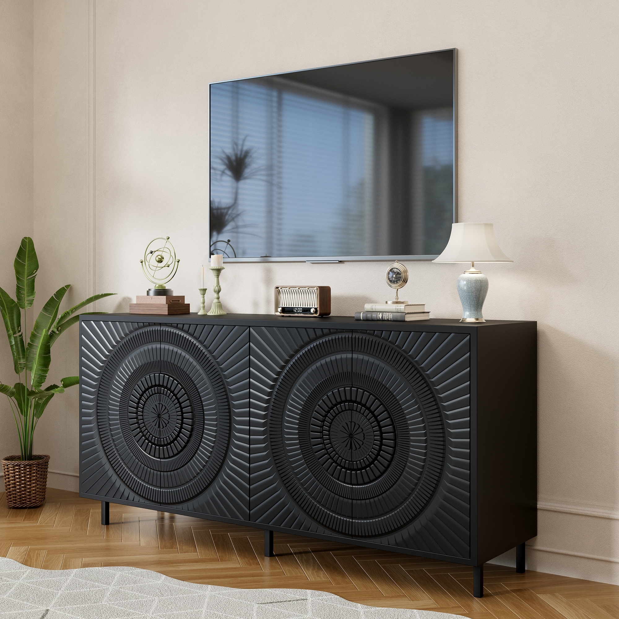 Modern Sideboard Buffet Accent Storage Cabinet