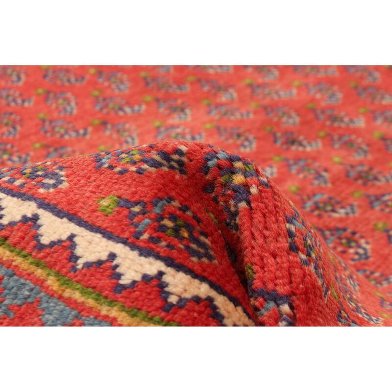 ECARPETGALLERY Hand-knotted Andelz Red Wool Rug - 3'5 x 9'10