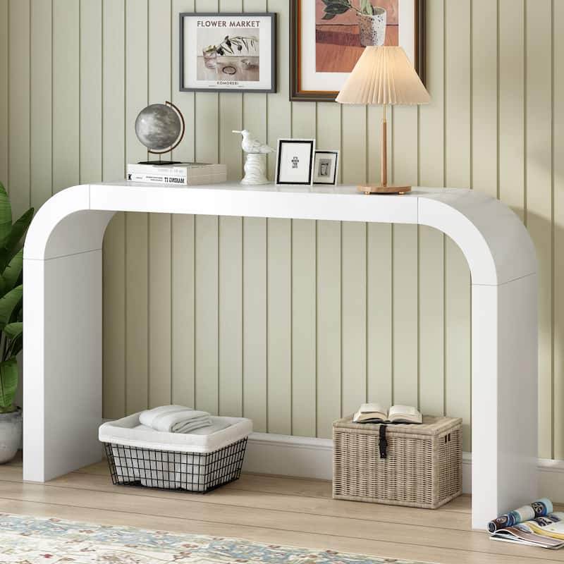 Mirodn Contemporary Console table by Christopher Knight Home - White