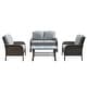 preview thumbnail 9 of 60, OVIOS 4-piece Water-Resistant Wicker Deep Seating Outdoor Sofa Set