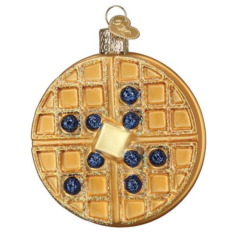with Blueberries and Butter Christmas Holiday Ornament Glass - Multi
