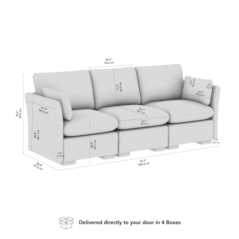 Bush Home Sienna Modular 3-Seater Sofa