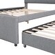 preview thumbnail 18 of 21, Modern and Timeless Twin Size Upholstered Platform Bed with Pull-out Twin Size Trundle and 3 Drawers