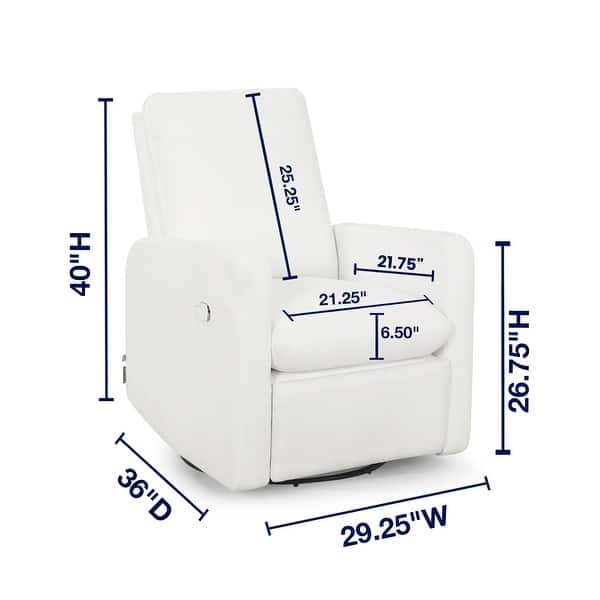 dimension image slide 2 of 4, babyGap Cloud Recliner with LiveSmart Evolve - Sustainable Performance Fabric