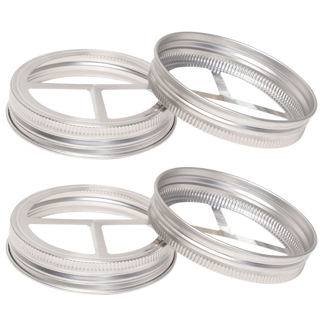 Ball Jar Stainless Steel One-Piece Mason Jar Lids, Wide Mouth, 3-Pack