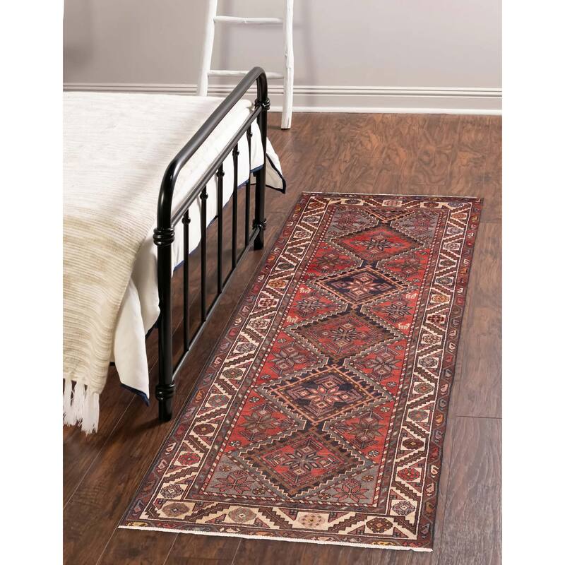 ECARPETGALLERY Hand-knotted Konya Anatolian Red Wool Rug - 3'5 x 9'7