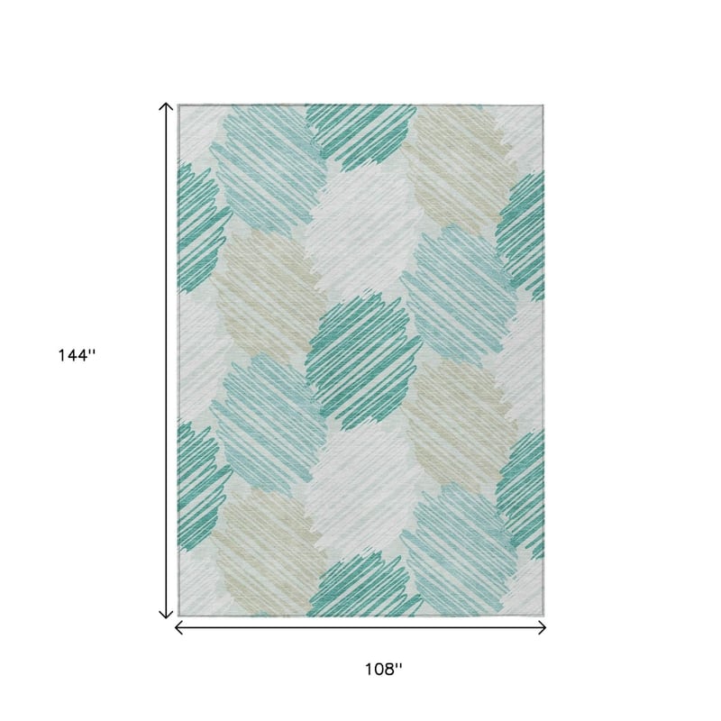 HomeRoots Geometric Transitional Rectangle Outdoor Rug