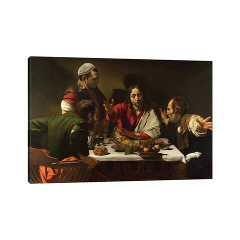 iCanvas "The Supper at Emmaus, 1601" by Michelangelo Merisi da Caravaggio Canvas Print