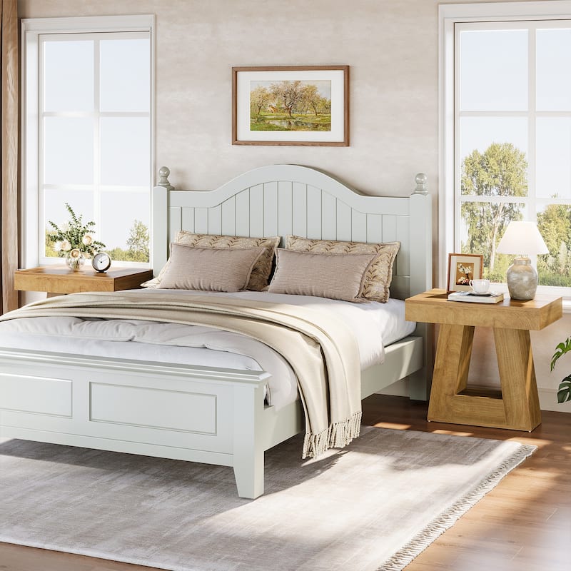 23.62" 2-Tier Modern Nightstand with Trapezoid Base