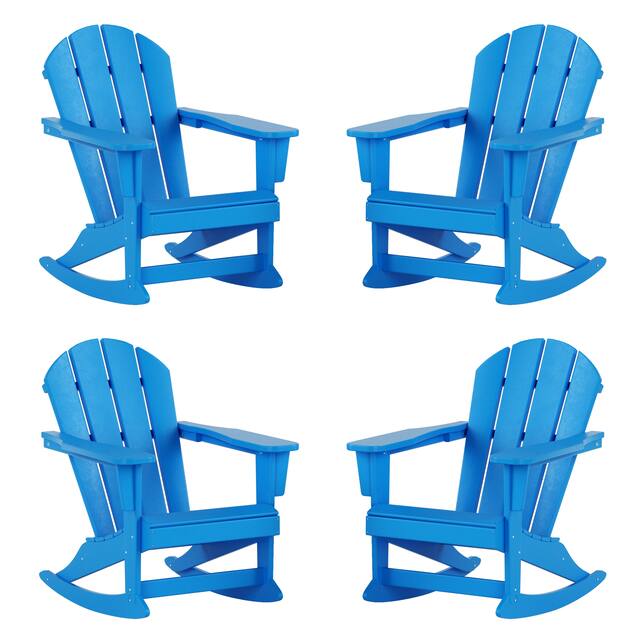 Laguna Adirondack Rocking Patio Chair (Set of 4) - Pacific Blue