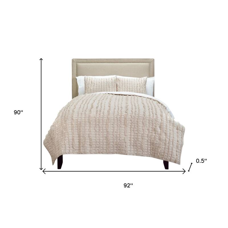 Blush Striped Queen Quilt