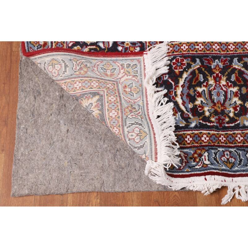 Traditional Red Kashan Turkish Rug Machine-Made Living Room Carpet - 9'7" x 12'6"