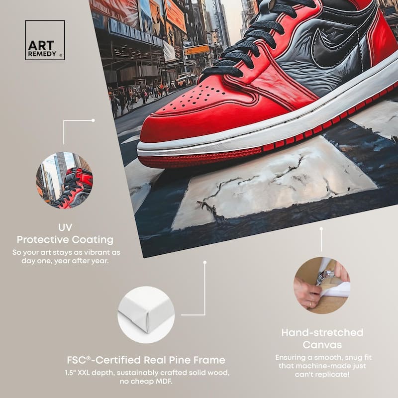 Sneaker of New York Canvas by Art Remedy, Gallery Wrapped