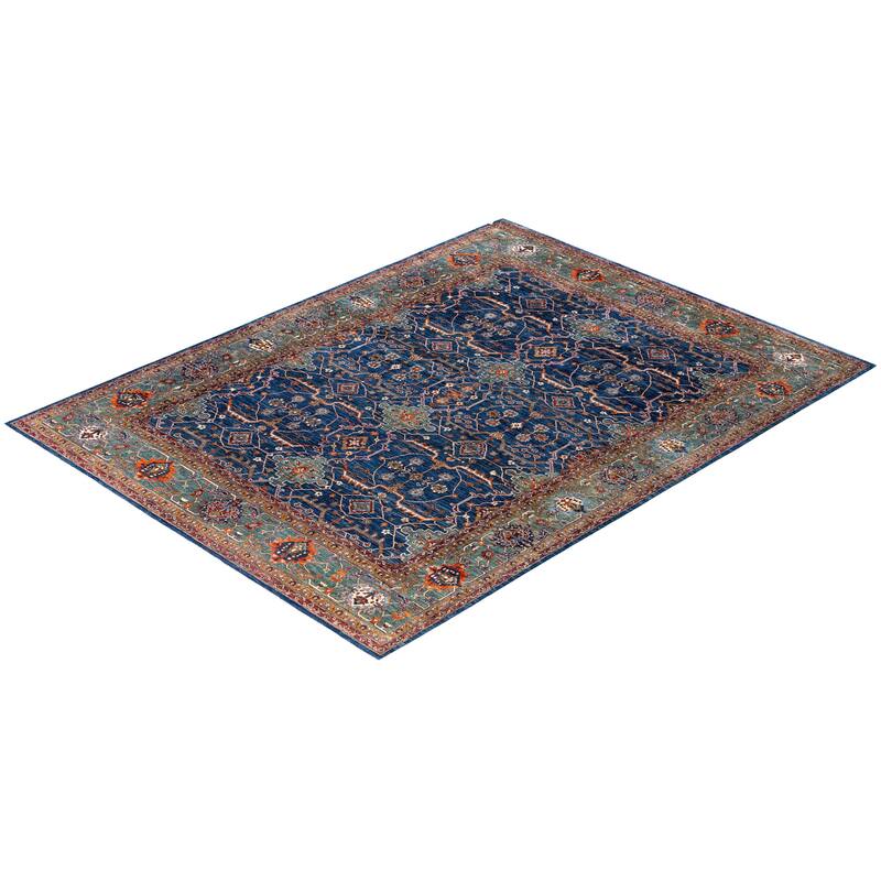 Serapi One-of-a-Kind Hand-Knotted Area Rug - Blue - 9' 2" x 11' 11"