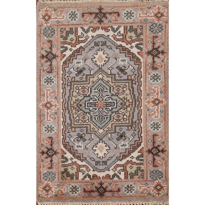 Gray Heriz Serapi Oriental Accent Area Rug Handmade Wool Carpet - 2'0"x 3'0"