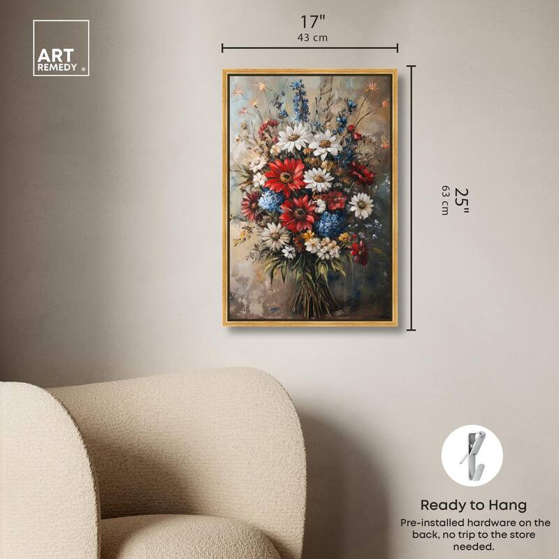 Symphony of Flowers II Canvas by Art Remedy