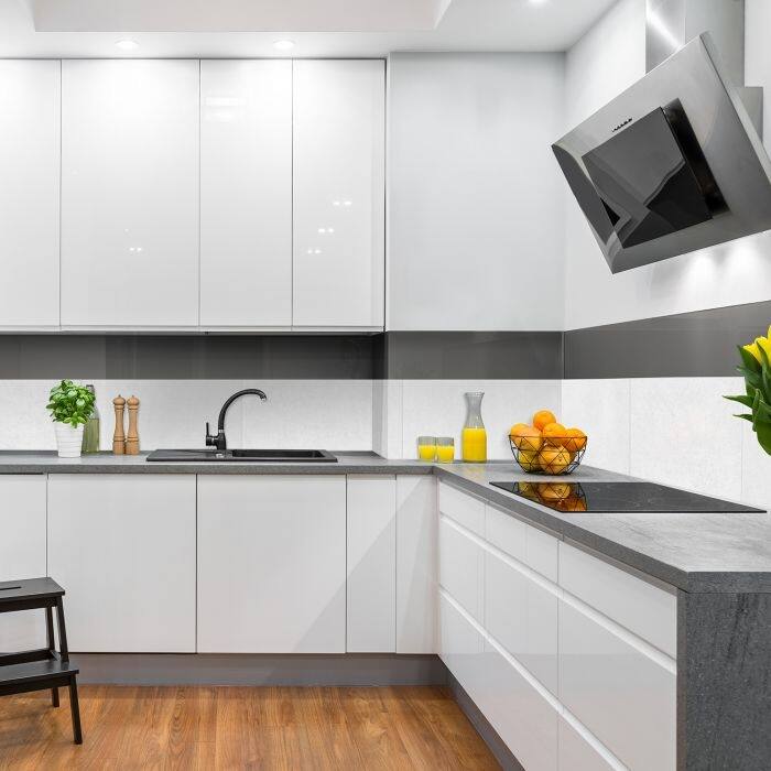 Peel and Stick Backsplash Tile - Smart Tiles Blok White X Large - Kitchen and Bathroom Stick on Tiles