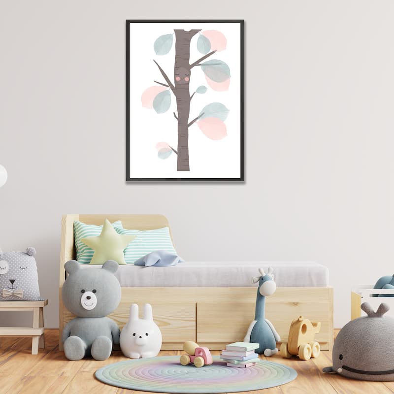 Kids Framed Art Print Little Tree by Treechild - Multi-Color