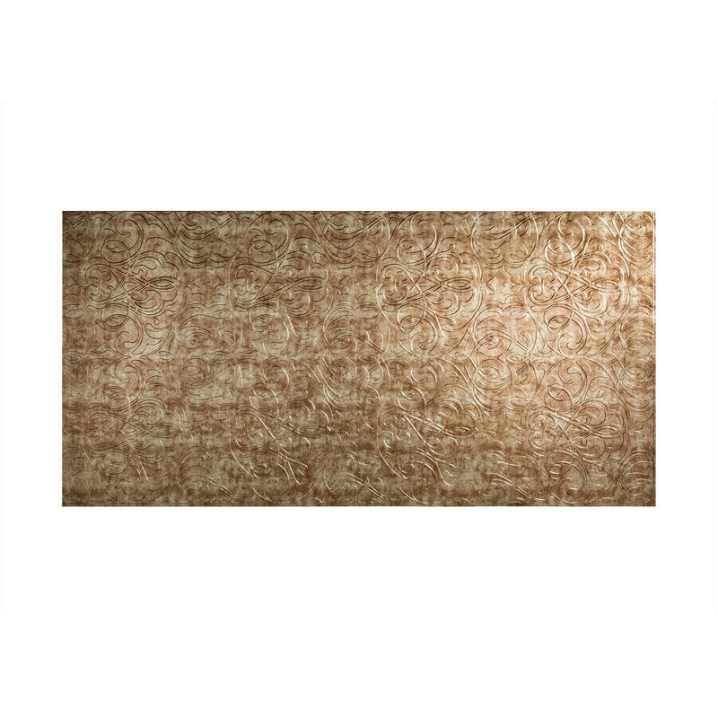 FASÄDE Damask 4-foot x 8-foot PVC Wall Panel in Bermuda Bronze - Gold - 4 x 8