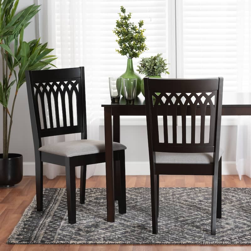 Genesis Modern Wood 2-Piece Dining Chair Set