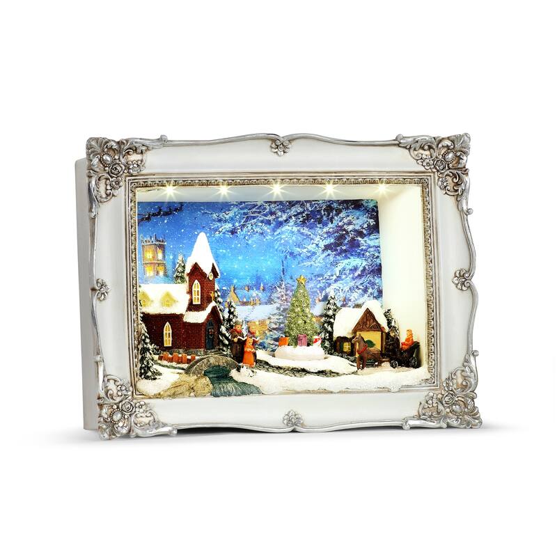 11" Animated Shadow Box - Church