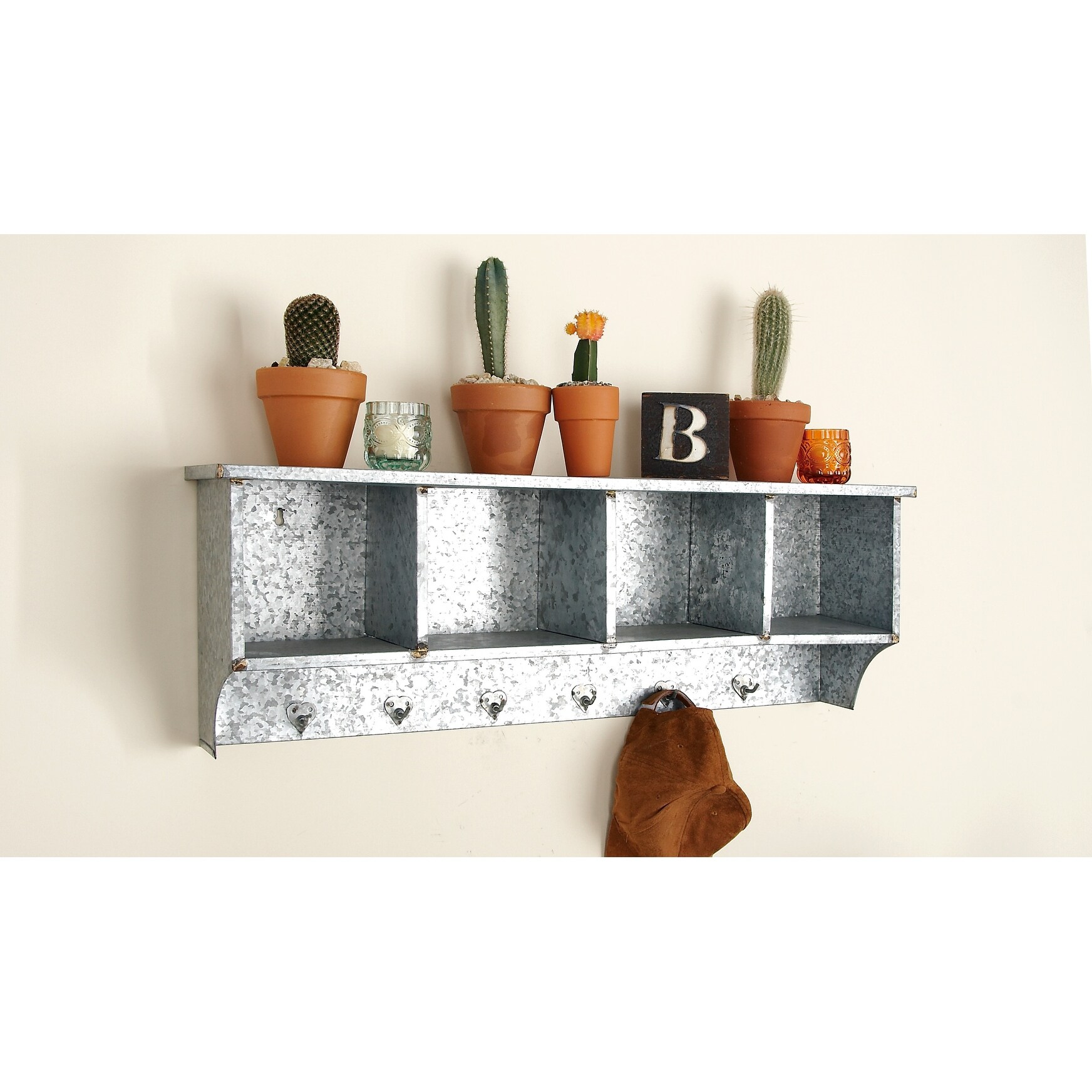 Pottery Barn Farmhouse Style $15 DIY Cubby Wall Shelf - A Piece Of